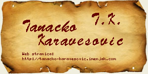 Tanacko Karavesović vizit kartica